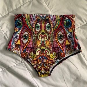 women’s psychedelic festival shorts